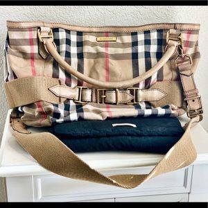 Burberry Diaper Bag Leather